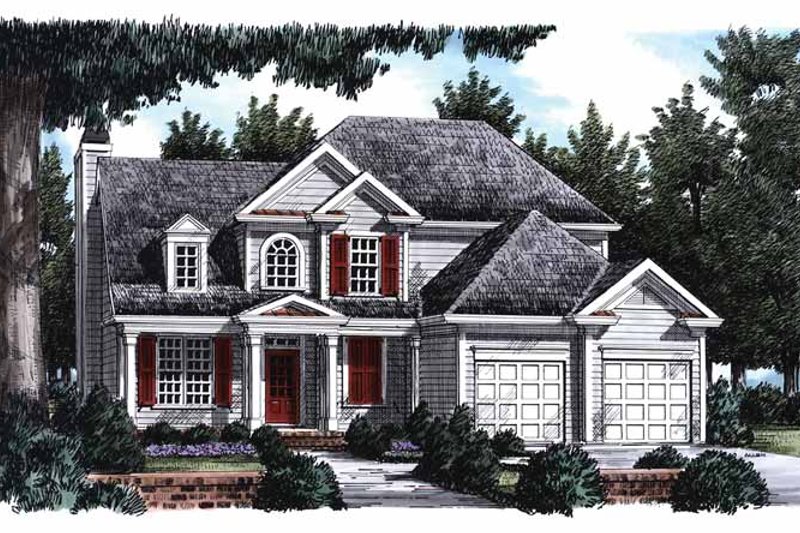 Architectural House Design - Colonial Exterior - Front Elevation Plan #927-793
