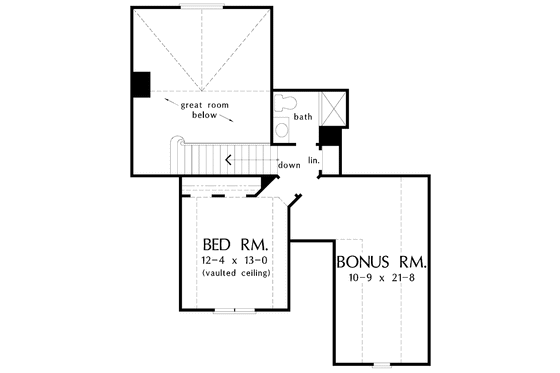 Floor Plan - Upper Floor for Traditional House Plan #929-822 - 4 bed, 3 bath