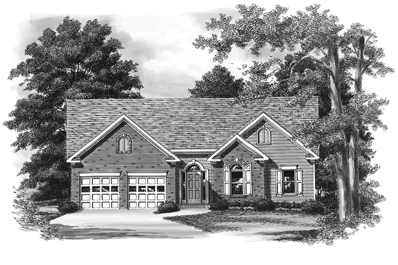 Home Plan - Exterior - Front Elevation 3 for Ranch House Plan #927-710 - 3 bed, 2 bath