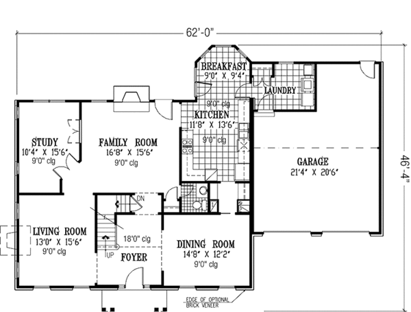 Home Plan - Classical Floor Plan - Main Floor Plan #953-42