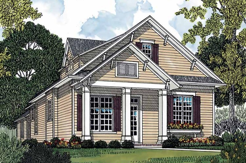 Architectural House Design - Country Exterior - Front Elevation Plan #453-500