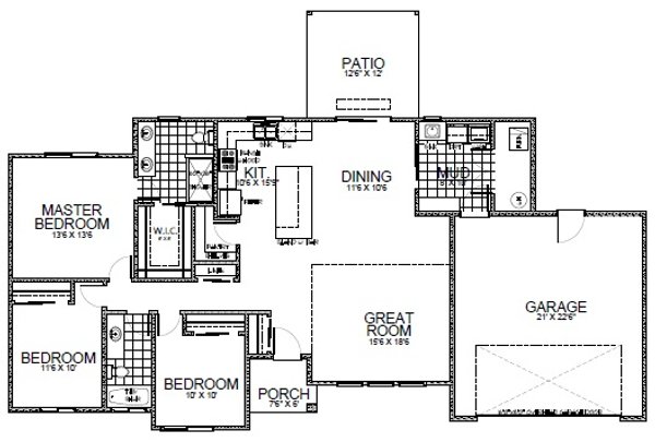 Contemporary Floor Plan - Main Floor Plan #112-173