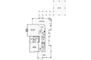 Floor Plan - Main Floor for Craftsman House Plan #17-3382 - 3 bed, 3.5 bath