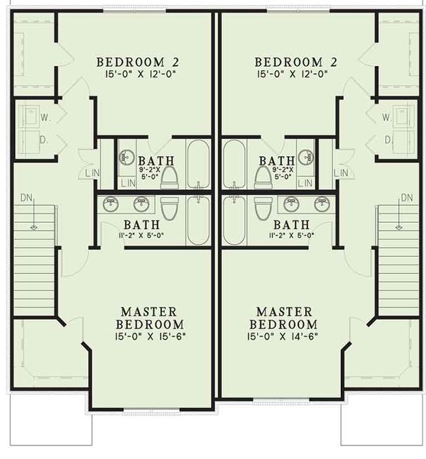 House Design - European Floor Plan - Upper Floor Plan #17-3400