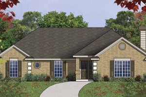 House Plan Design - Exterior - Front Elevation for Traditional House Plan #40-502 - 4 bed, 2 bath