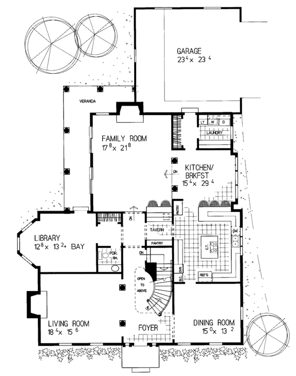 House Blueprint - Classical Floor Plan - Main Floor Plan #72-971