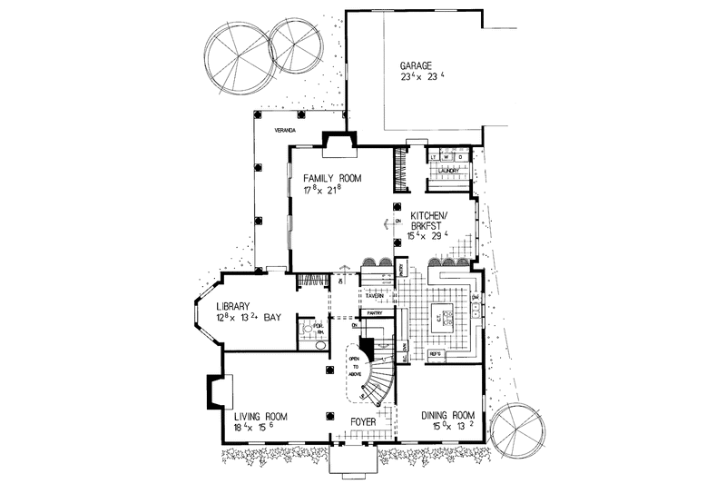 House Plan Design - Floor Plan - Main Floor for Classical House Plan #72-971 - 3 bed, 2.5 bath