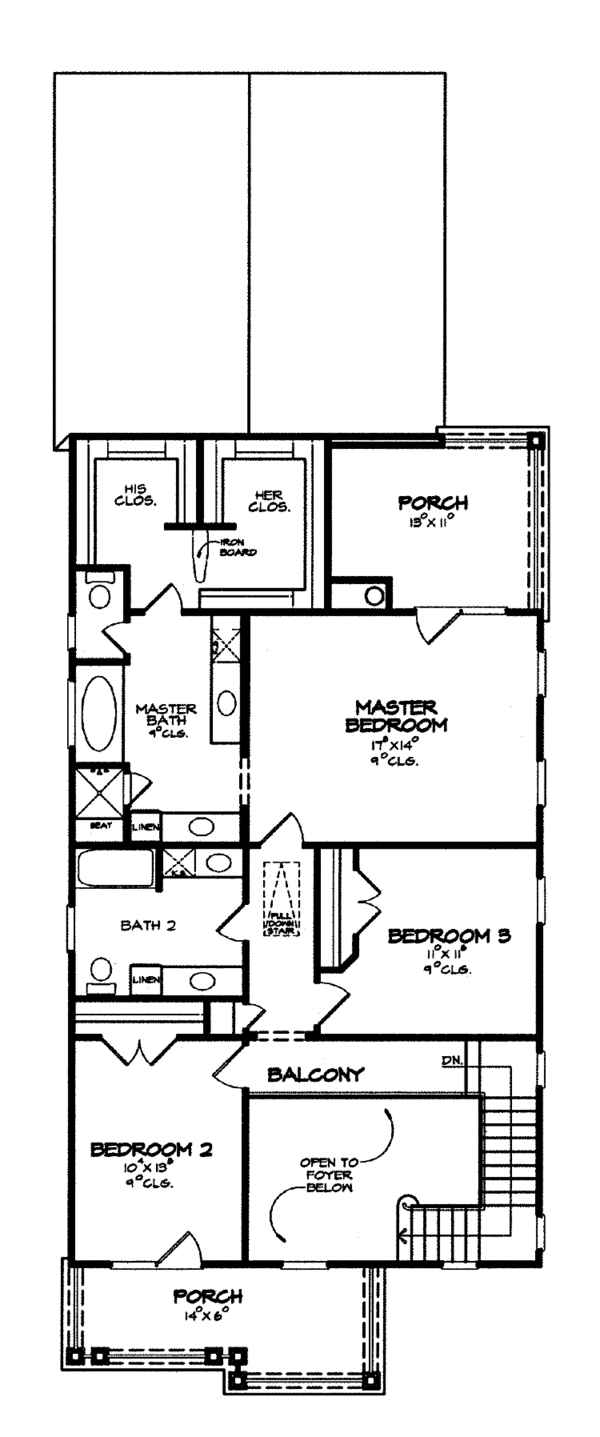 Dream House Plan - Classical Floor Plan - Upper Floor Plan #952-264