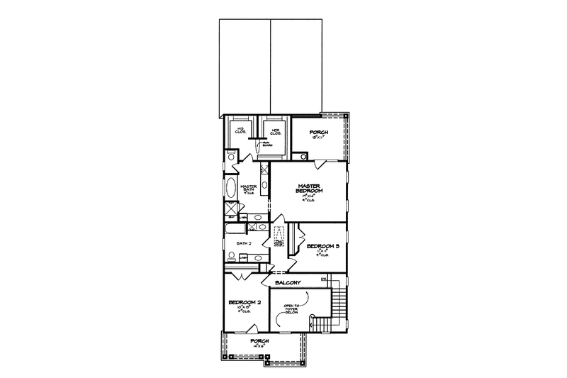 Architectural House Design - Floor Plan - Upper Floor for Classical House Plan #952-264 - 4 bed, 3 bath