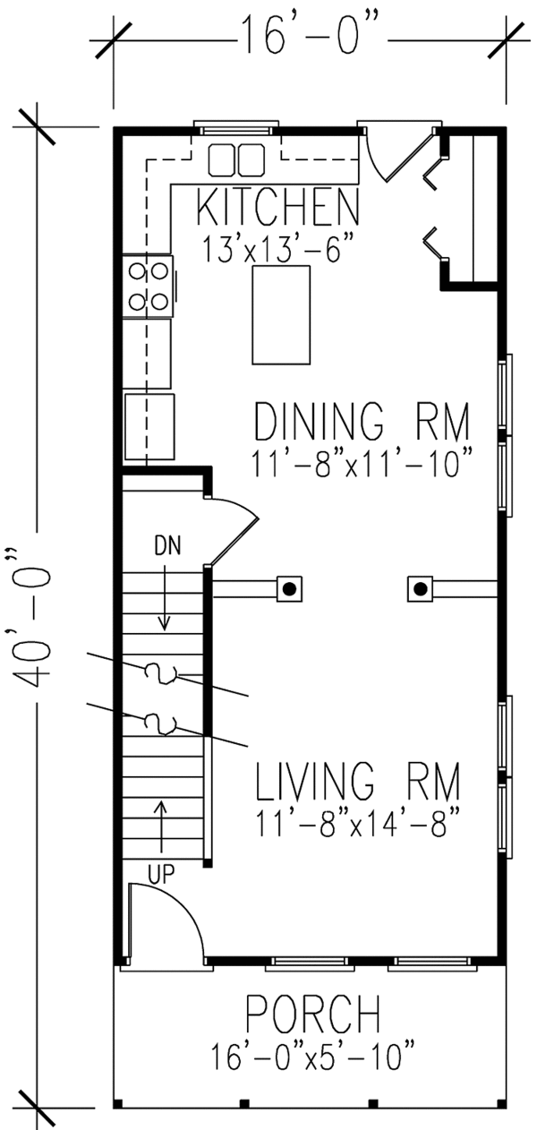 House Blueprint - Country Floor Plan - Main Floor Plan #410-3596