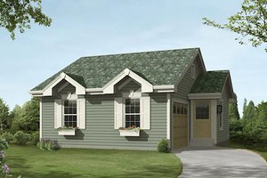 Cottage Exterior - Front Elevation Plan #57-394