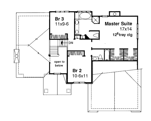 House Plan Design - Prairie Floor Plan - Upper Floor Plan #320-1084
