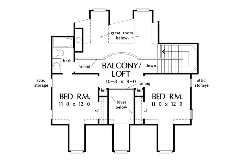 Home Plan - Floor Plan - Upper Floor for Country House Plan #929-355 - 4 bed, 2.5 bath