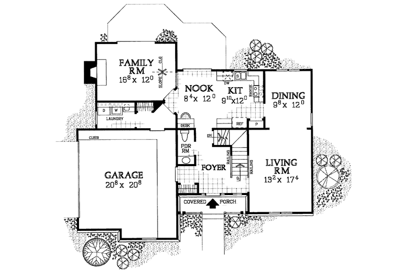 House Plan Design - Floor Plan - Main Floor for Traditional House Plan #72-1071 - 3 bed, 2.5 bath
