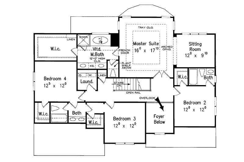 Home Plan - Floor Plan - Upper Floor for Traditional House Plan #927-749 - 5 bed, 4 bath