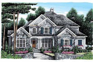 Country Exterior - Front Elevation Plan #927-890