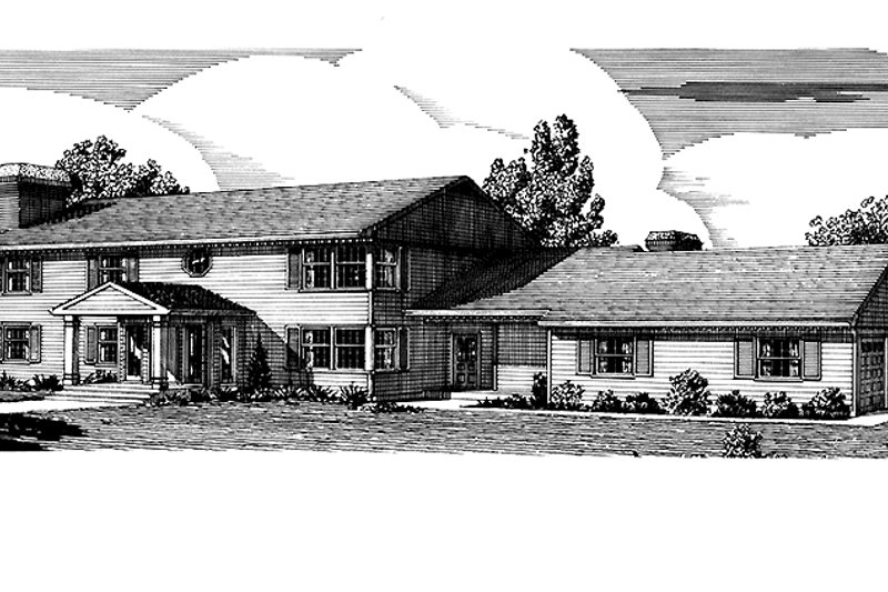 Home Plan - Colonial Exterior - Front Elevation Plan #320-1254