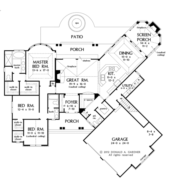 Home Plan - European Floor Plan - Main Floor Plan #929-950