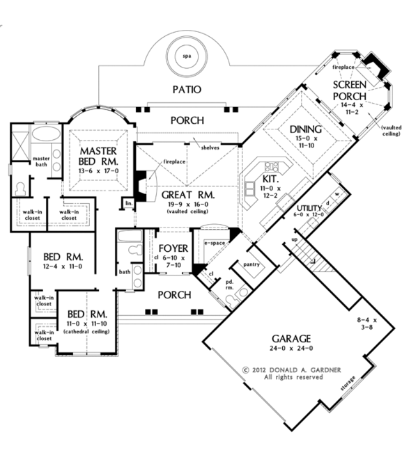 European Floor Plan - Main Floor Plan #929-950