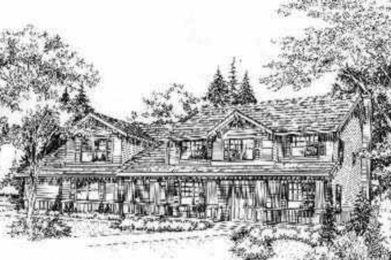 Exterior - Front Elevation for Bungalow House Plan #78-127 - 3 bed, 3 bath