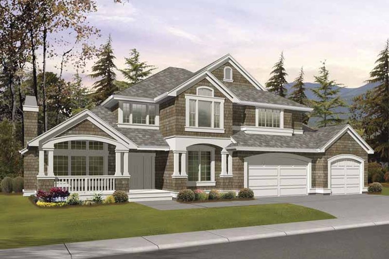 Dream House Plan - Craftsman Exterior - Front Elevation Plan #132-390