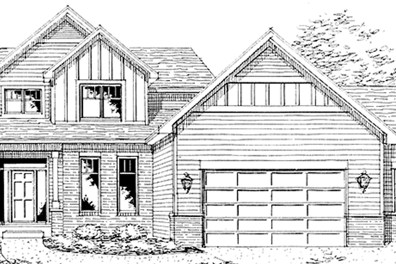 Home Plan - Prairie Exterior - Front Elevation Plan #320-1489
