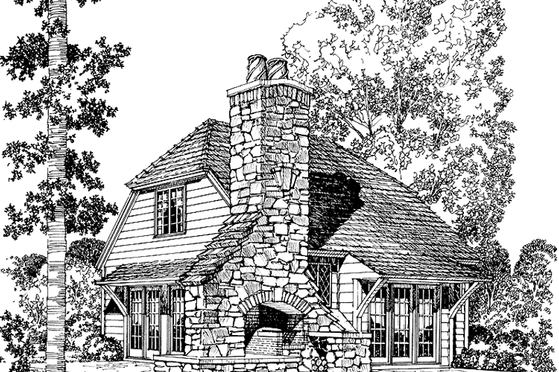 House Design - Exterior - Front Elevation 3 for European House Plan #1016-65 - 1 bed, 1 bath