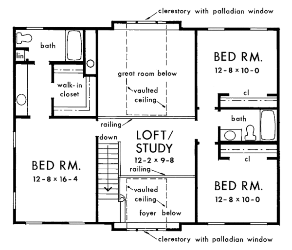 Country Floor Plan - Upper Floor Plan #929-75
