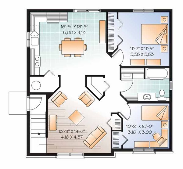 Home Plan - Traditional Floor Plan - Lower Floor Plan #23-2560