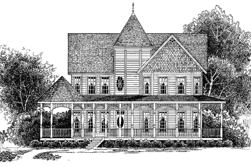 Dream House Plan - Victorian Exterior - Front Elevation Plan #1014-31