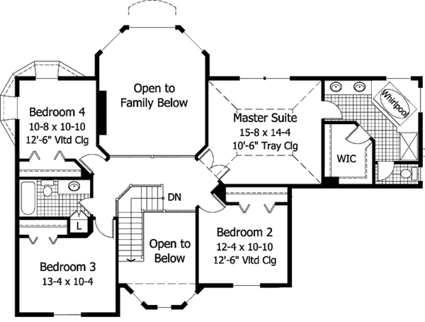 House Design - Country Floor Plan - Upper Floor Plan #51-899