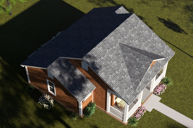 Home Plan - Exterior - Other Elevation 4 for Cottage House Plan #513-2411 - 2 bed, 2 bath