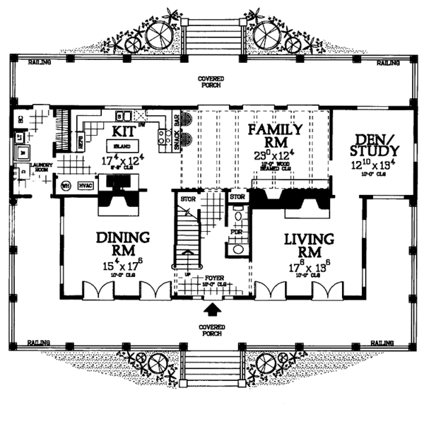 Dream House Plan - Classical Floor Plan - Main Floor Plan #72-980