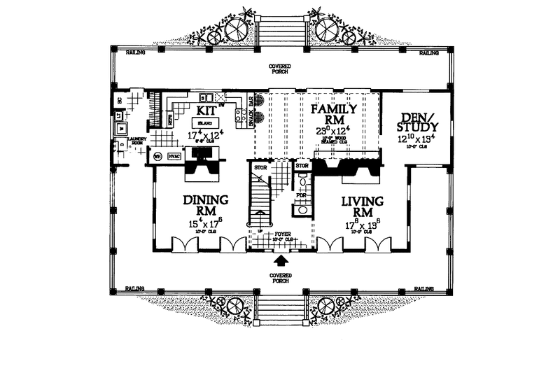 Dream House Plan - Floor Plan - Main Floor for Classical House Plan #72-980 - 4 bed, 3.5 bath