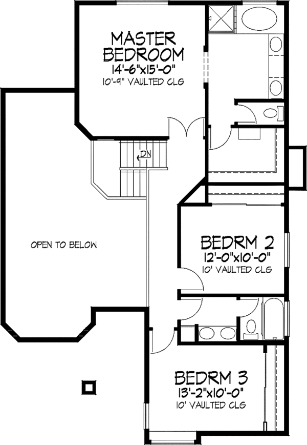 Dream House Plan - Mediterranean Floor Plan - Upper Floor Plan #320-977