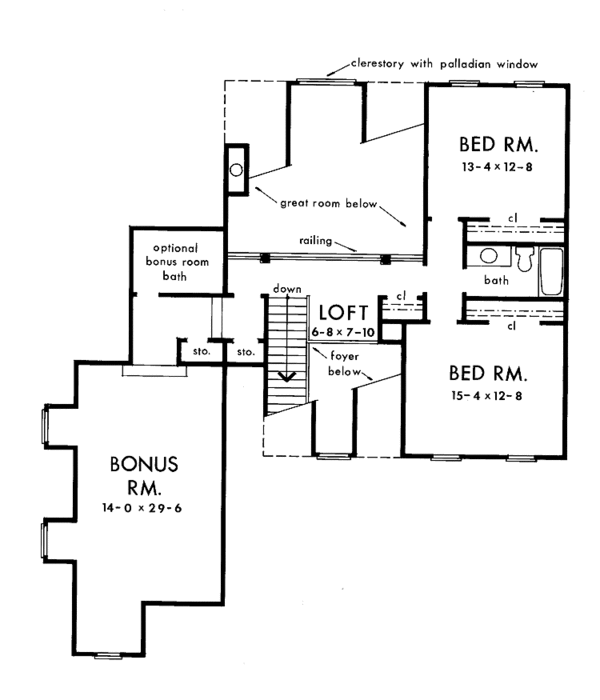 Dream House Plan - Country Floor Plan - Upper Floor Plan #929-146