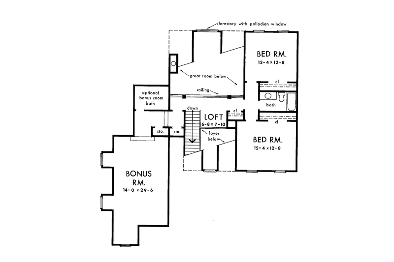 Home Plan - Floor Plan - Upper Floor for Country House Plan #929-146 - 3 bed, 2.5 bath
