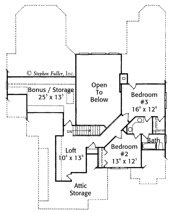 House Plan Design - Country Floor Plan - Upper Floor Plan #429-340
