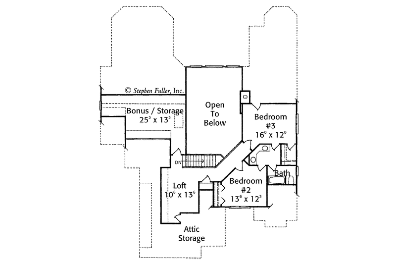 Architectural House Design - Floor Plan - Upper Floor for Country House Plan #429-340 - 3 bed, 3 bath