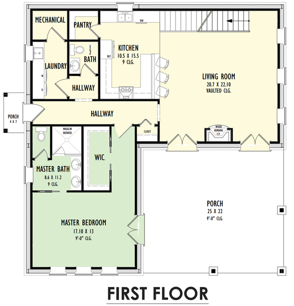 Barndominium Floor Plan - Main Floor Plan #1092-53