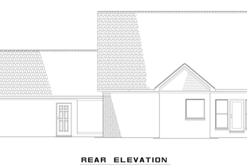 House Design - Exterior - Rear Elevation for Colonial House Plan #17-237 - 3 bed, 2.5 bath