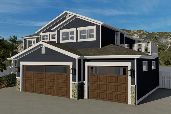 Exterior - Front Elevation 7 for Craftsman House Plan #1060-66 - 4 bed, 2.5 bath