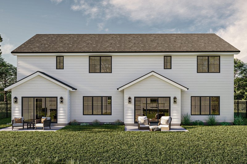 Architectural House Design - Exterior - Rear Elevation for Craftsman House Plan #455-567 - 3 bed, 2.5 bath