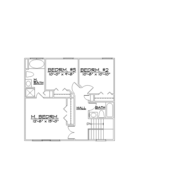 Architectural House Design - Farmhouse Floor Plan - Upper Floor Plan #320-143