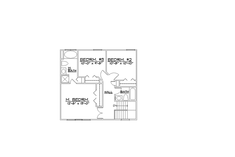 Home Plan - Floor Plan - Upper Floor for Farmhouse House Plan #320-143 - 3 bed, 2.5 bath