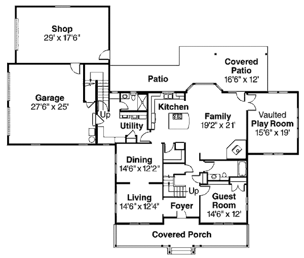 House Plan Design - Traditional Floor Plan - Main Floor Plan #124-837