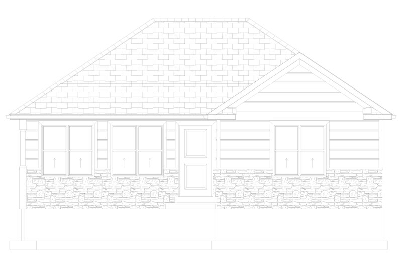 Architectural House Design - Exterior - Front Elevation 5 for Craftsman House Plan #1060-341 - 2 bed, 1 bath