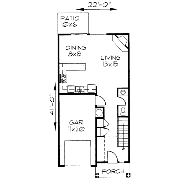 Traditional Floor Plan - Main Floor Plan #303-388