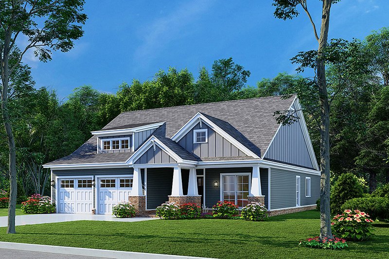 Dream House Plan - Exterior - Front Elevation 3 for Cottage House Plan #923-253 - 3 bed, 2 bath