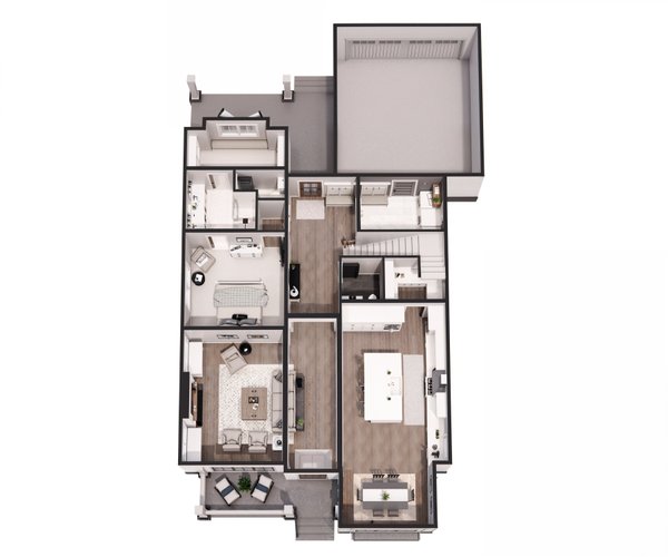 Dream House Plan - Farmhouse Floor Plan - Main Floor Plan #51-1259